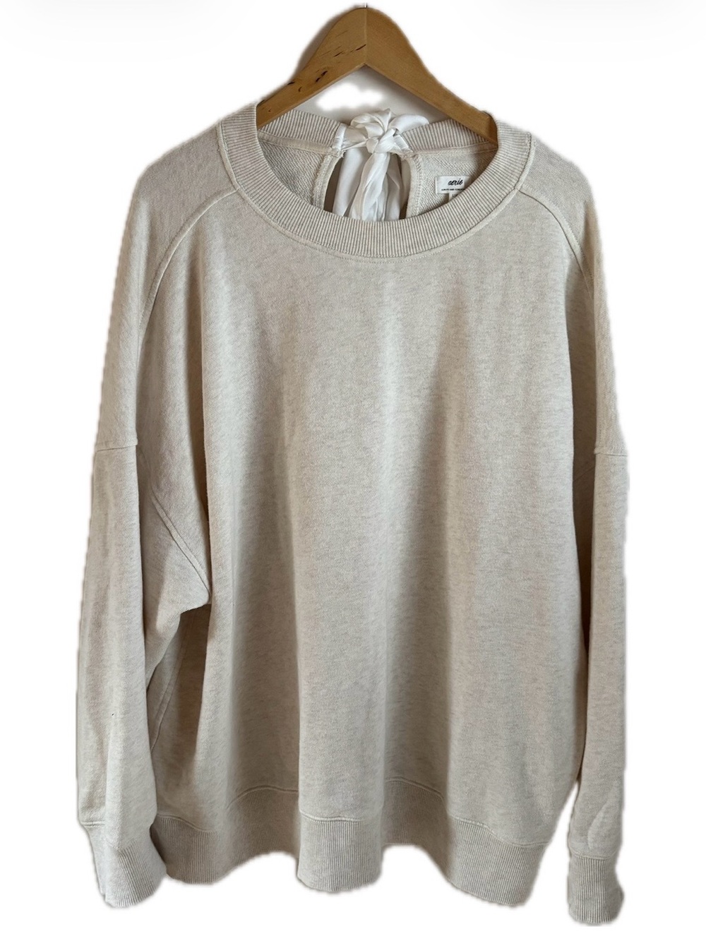 Aerie Cream Tie-Back Pullover Sweater
